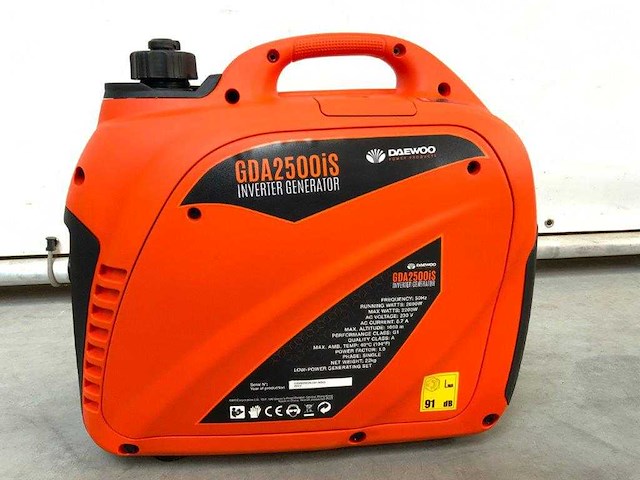 Daewoo - 2026 - gda2500is - inverter generator 2200w 8.7a - afbeelding 5 van  9