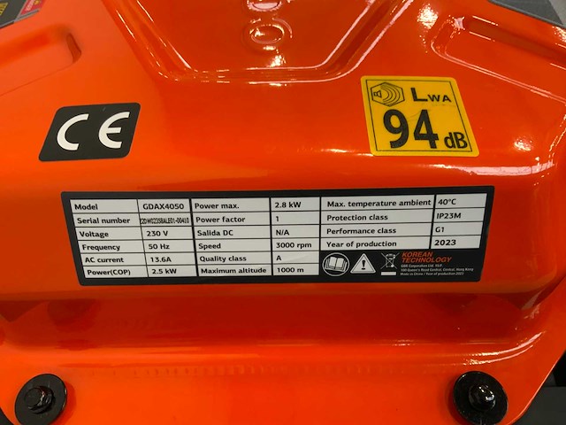 Daewoo - 2026 - gdax4050 - stroomgenerator - afbeelding 9 van  12
