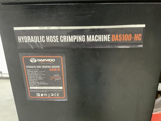 Daewoo - da5100-hc - hydraulische slangenpers - afbeelding 7 van  10