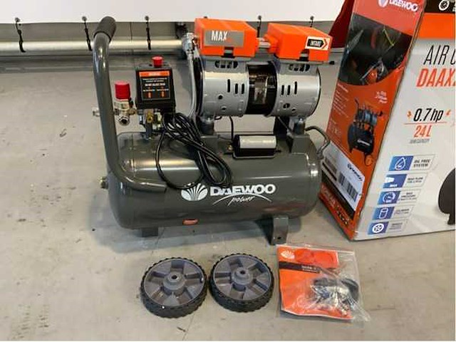 Daewoo - daax 24l - luchtcompressor 24l 8bar - afbeelding 9 van  10
