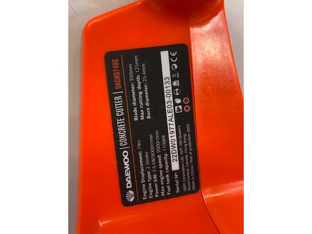 Daewoo - dacnq740s - betonzaag - 2025 - afbeelding 15 van  15