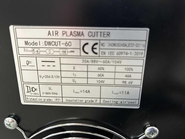Daewoo - dwcut60 - plasmasnijmachine - afbeelding 12 van  13