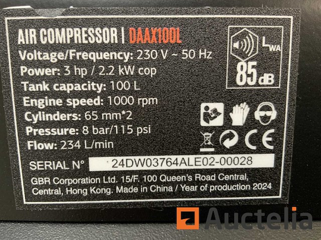 Daewoo daax100l luchtcompressor - afbeelding 8 van  16