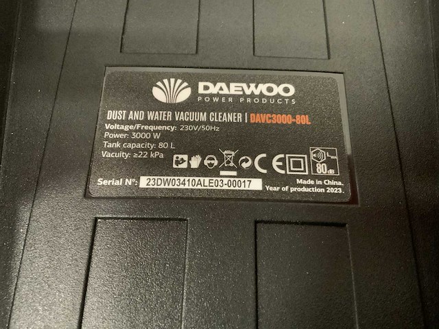 Daewoo davc3000-80l industriële nat- droogstofzuiger - afbeelding 3 van  14
