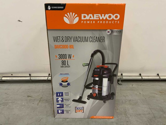 Daewoo davc3000-80l industriële nat- droogstofzuiger - afbeelding 9 van  14
