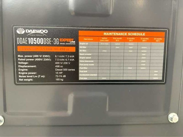 Daewoo ddae10500dse-3g 8kva diesel generator - afbeelding 16 van  26