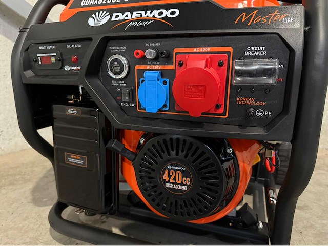 Daewoo gdax9250e-3 benzine stroomgenerator - afbeelding 1 van  3