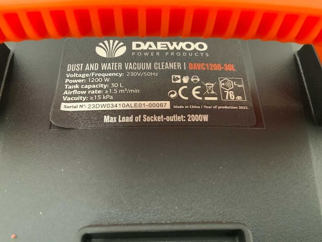 Daewoo stofzuiger davc1200-30l - afbeelding 13 van  13