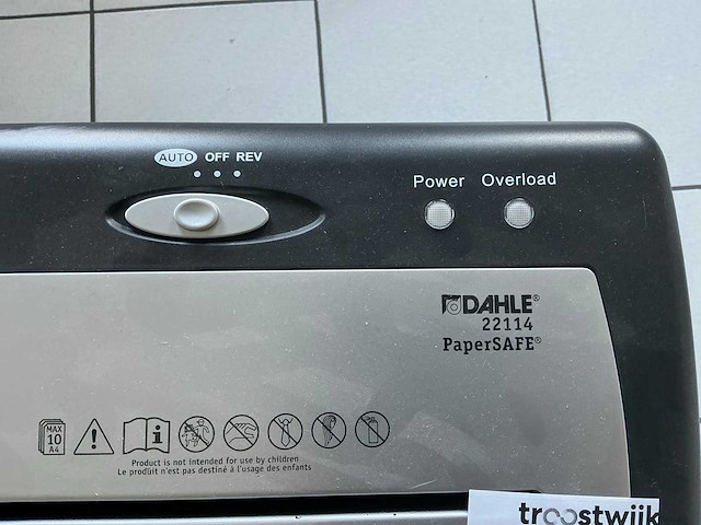 Dahle 22114 verrijdbare papier shredder - afbeelding 3 van  4