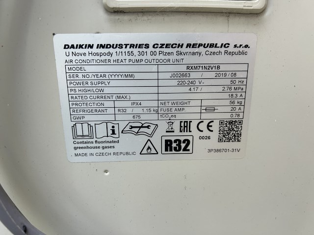 Daikin airco toestel - afbeelding 3 van  5