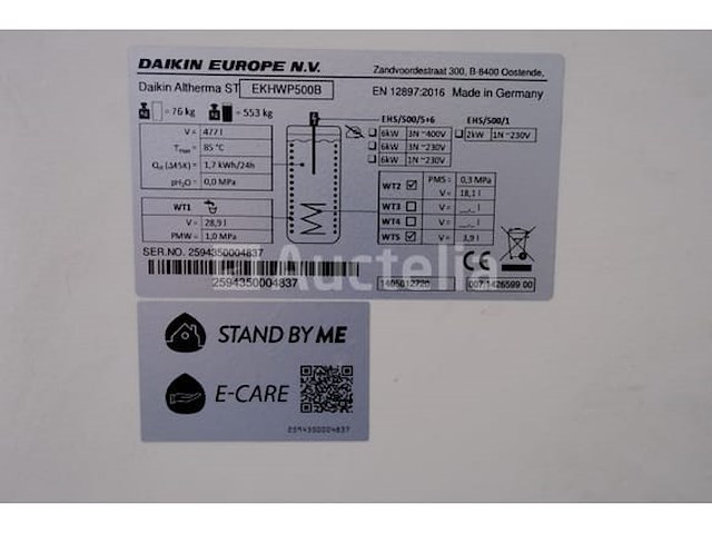 Daikin altherma st thermodynamische tank (ketel) - afbeelding 1 van  7