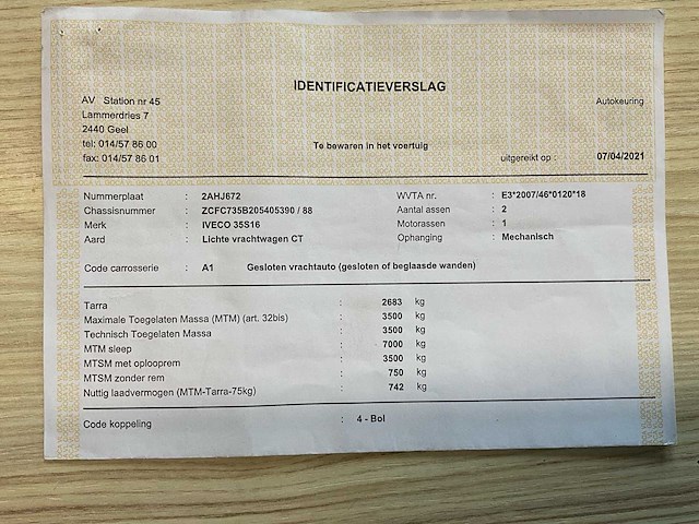 Daily 35s16 lichte vrachtwagen iveco - afbeelding 30 van  40