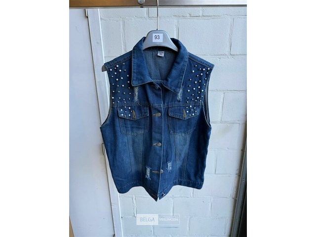 Dames jeans vest maat xl - afbeelding 2 van  3
