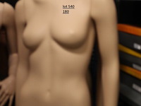 Dames mannequin op glazen voet - afbeelding 1 van  1