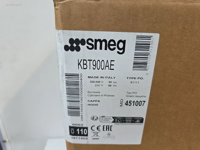 Dampkap smeg kbt900ae - afbeelding 3 van  4