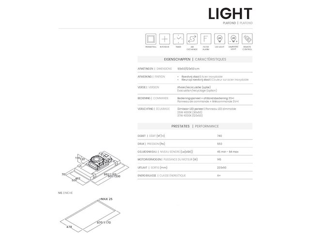 Dampkap zion dhg991light - afbeelding 6 van  6