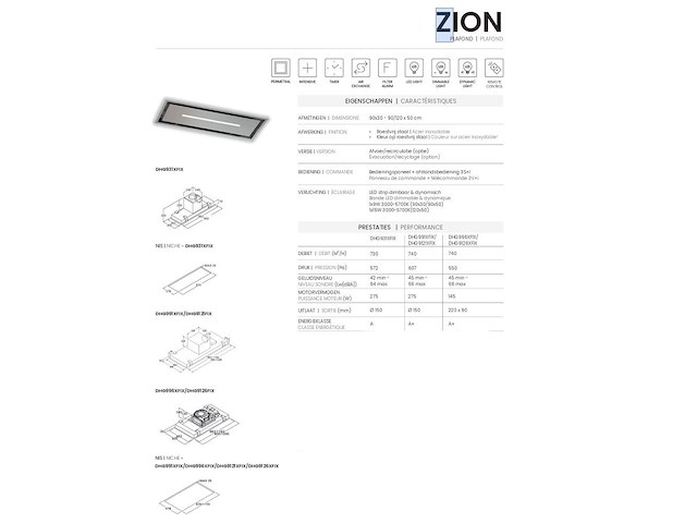 Dampkap zion dhg996xfix - afbeelding 4 van  4