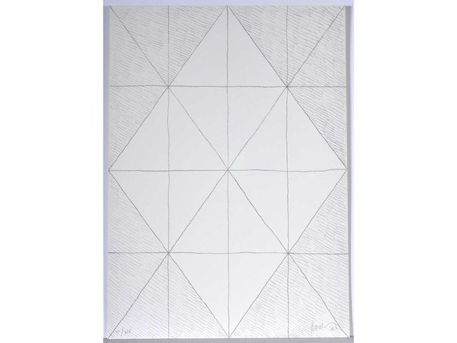 Dan van severen - geometrisch abstracte compositie - kleurenzeefdruk - 1976 - afbeelding 2 van  8