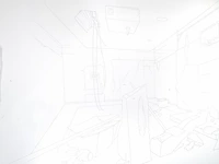 Daniel roth (1969), 'portland', 2004, graphite drawing in a plexi box 82 x 122 x 25 cm. (32.28 x 48.03 x 9.83 in.)