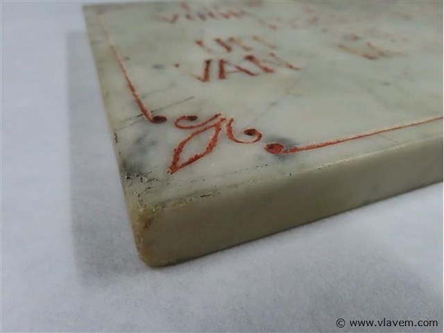 Dankplaquette marmer uit 1918 - afbeelding 2 van  3