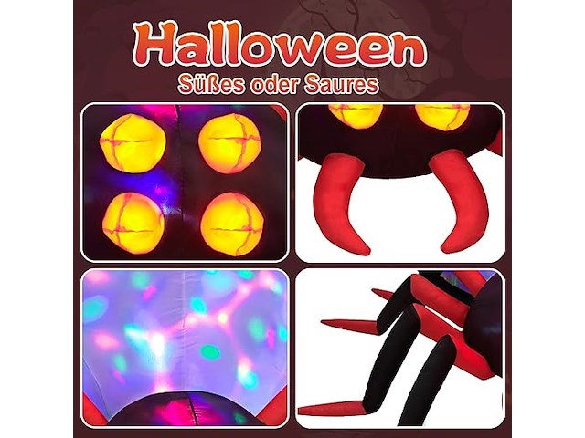 Danxilu 244 cm enorme opblaasbare halloween-spin - afbeelding 2 van  3