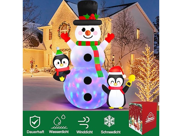 Danxilu opblaasbare kerstdecoratie (183 cm) - afbeelding 2 van  4