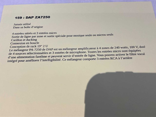 Dap audio za-7250 versterker - afbeelding 2 van  2