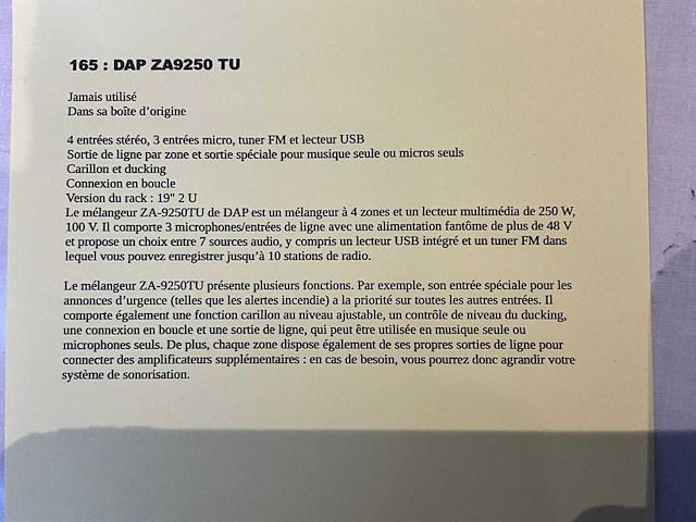 Dap audio za-9250 versterker - afbeelding 5 van  5