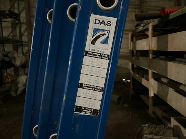 Das 3 delige schuifladder - afbeelding 3 van  4