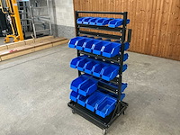 Datona mobiele voorraad wagen met sorteerbakken/ magazijnbakken