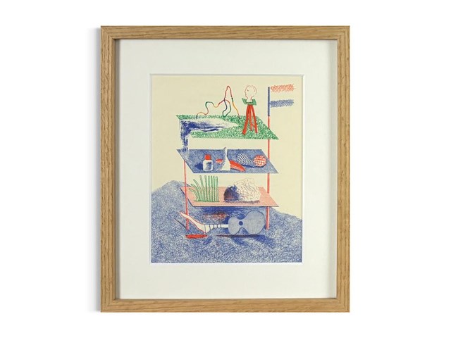 David hockney - lithografie 1977 - afbeelding 1 van  1