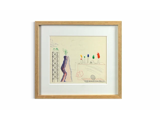 David hockney - lithografie 1977 - afbeelding 1 van  1
