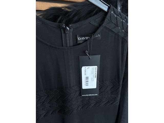 David koma jurk + bontjas - afbeelding 3 van  6