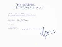 David lefranc (1965), 'rolling stones on stage' (1997), digital print, n° 1/20 80 x 66 cm. (31 1/2 x 25.98 in.) - afbeelding 5 van  7