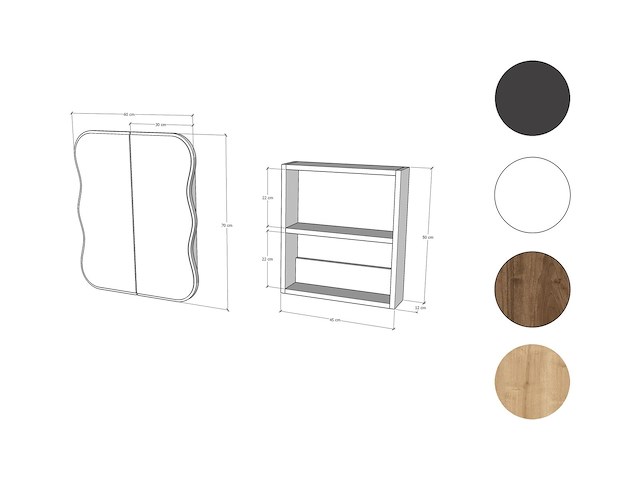 Day dream badkamerkast | 100% hardboard | walnoot - afbeelding 4 van  6