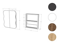 Day dream badkamerkast | 100% hardboard | walnoot - afbeelding 4 van  6