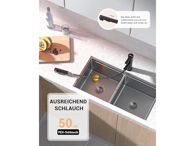 Dayone keukenwaterkraan zwart - afbeelding 2 van  5