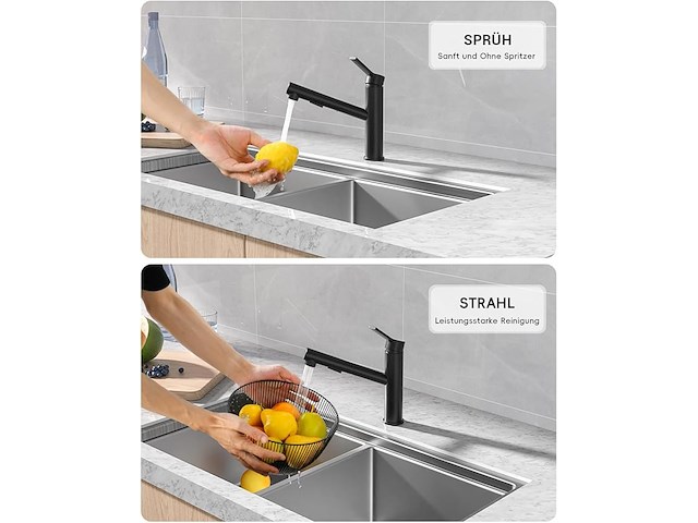 Dayone keukenwaterkraan zwart - afbeelding 3 van  5