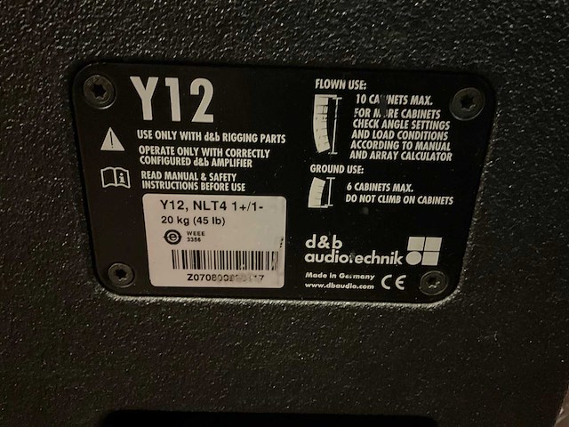 D&b audiotechnik y12 luidspreker (4x) - afbeelding 4 van  6