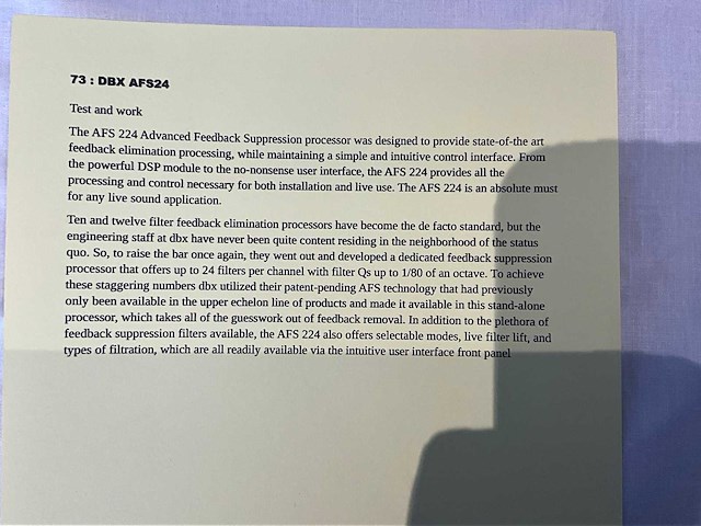 Dbx afs 224 feedback suppresion - afbeelding 3 van  3