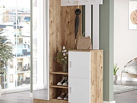 Dd7 kapstok | 100% melamine | atlantisch grenen, wit - afbeelding 2 van  6