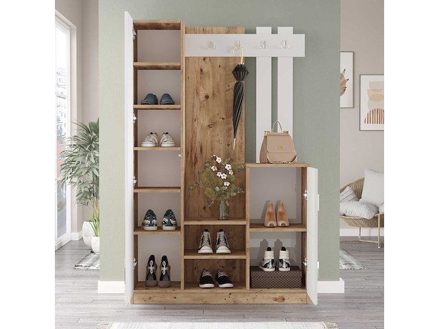 Dd7 kapstok | 100% melamine | atlantisch grenen, wit - afbeelding 4 van  6