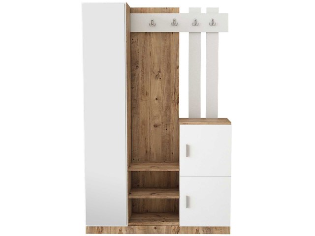 Dd7 kapstok | 100% melamine | atlantisch grenen, wit - afbeelding 5 van  6
