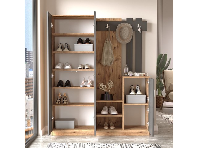 Dd8 kapstok | 100% melamine | atlantische den, antraciet - afbeelding 5 van  5