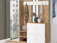 Dd9 kapstok | 100% melamine | atlantisch grenen, wit - afbeelding 1 van  6