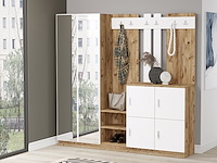 Dd9 kapstok | 100% melamine | atlantisch grenen, wit - afbeelding 3 van  6