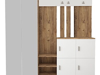 Dd9 kapstok | 100% melamine | atlantisch grenen, wit - afbeelding 4 van  6