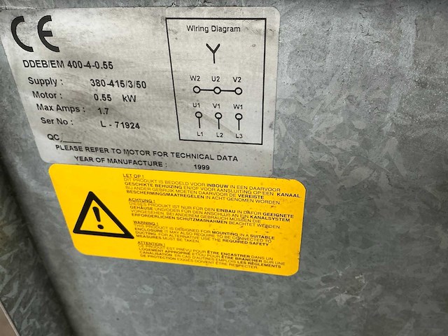 Ddeb/em 400-4-0.55 centrifugaal ventilator - afbeelding 6 van  7