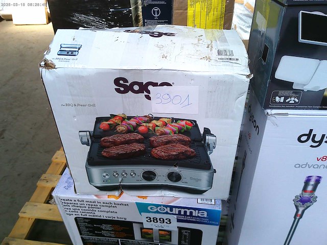 De bbq en press grill. grill & plancha (keramische borden) - salie - afbeelding 6 van  6