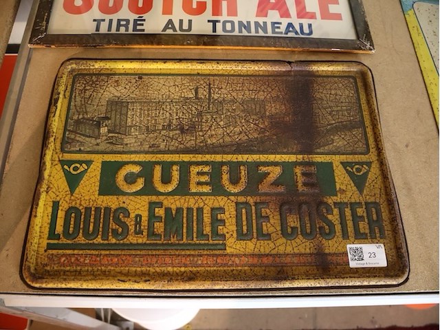 De coster gueuze blikken bord - afbeelding 1 van  5